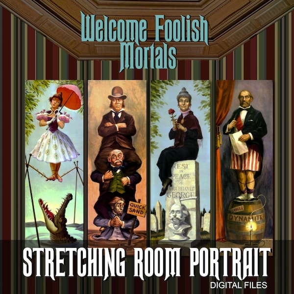 The Haunted Mansion stretching room portraits - Printable