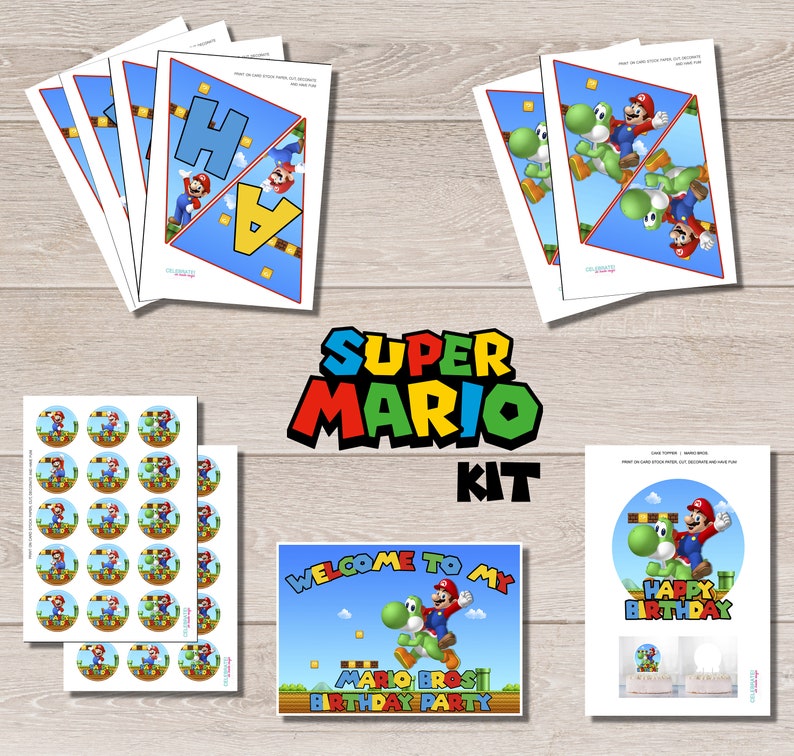 Super Mario Party Kit - Etsy