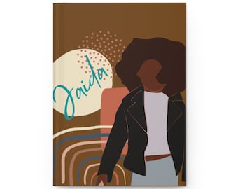black girl journal, kid journal, birthday gift, girl gift, black girl notebook, custom notebook, custom journal, personalized journal