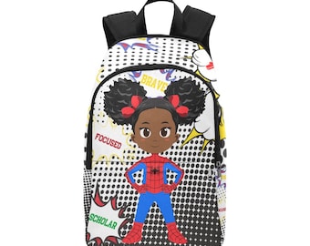 Mochila de Spidergirl, mochila de niña negra, mochila de Spiderman, mochila de Spidergirl, mochila de niña negra, mochila personalizada, regreso a clases