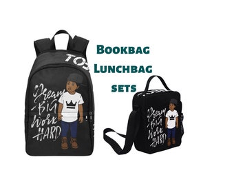 black boy bookbag, black boy backpack, black boy bag, custom bookbag, custom backpack, black boy joy