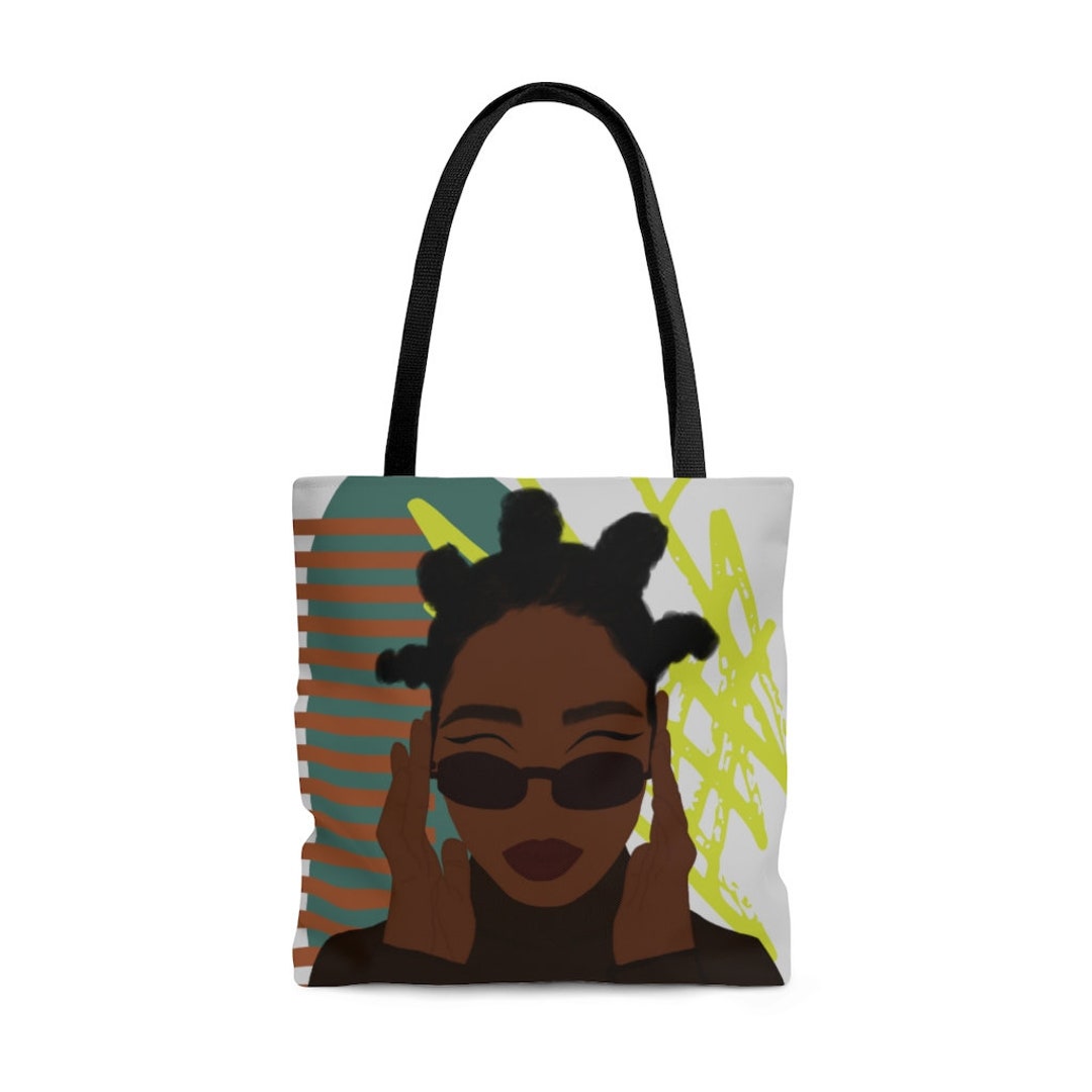 Black Girl Tote, Black Girl Travel Bag, Black Woman Tote, Black Girl