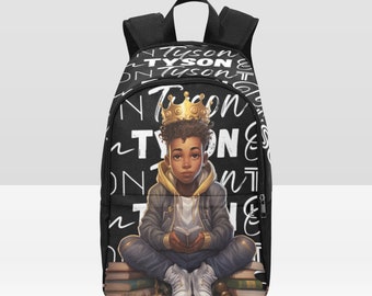 Black boy bookbag, Black Boy backpack, Black boy bag, King, young king, black boy school