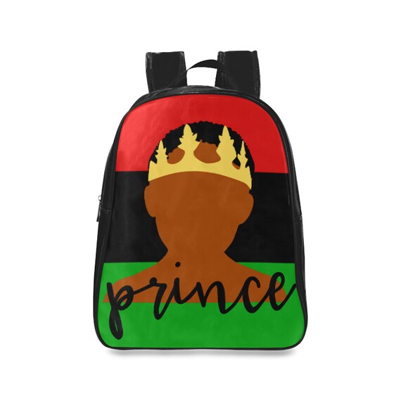 african american boy backpacks