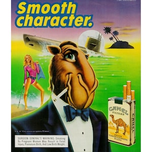 1989 Camel Filters Cigarettes " Smooth Character" Vintage Print Ad (L9)