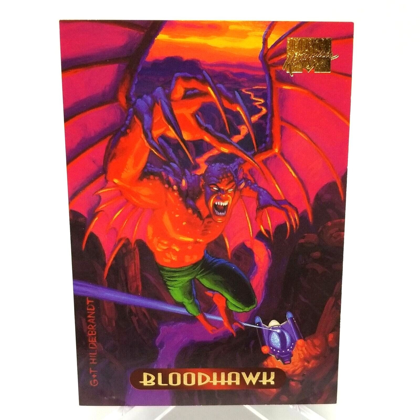 1994 Marvel Masterpieces #16 BLOODHAWK Hildebrandt Brothers Vintage (111)