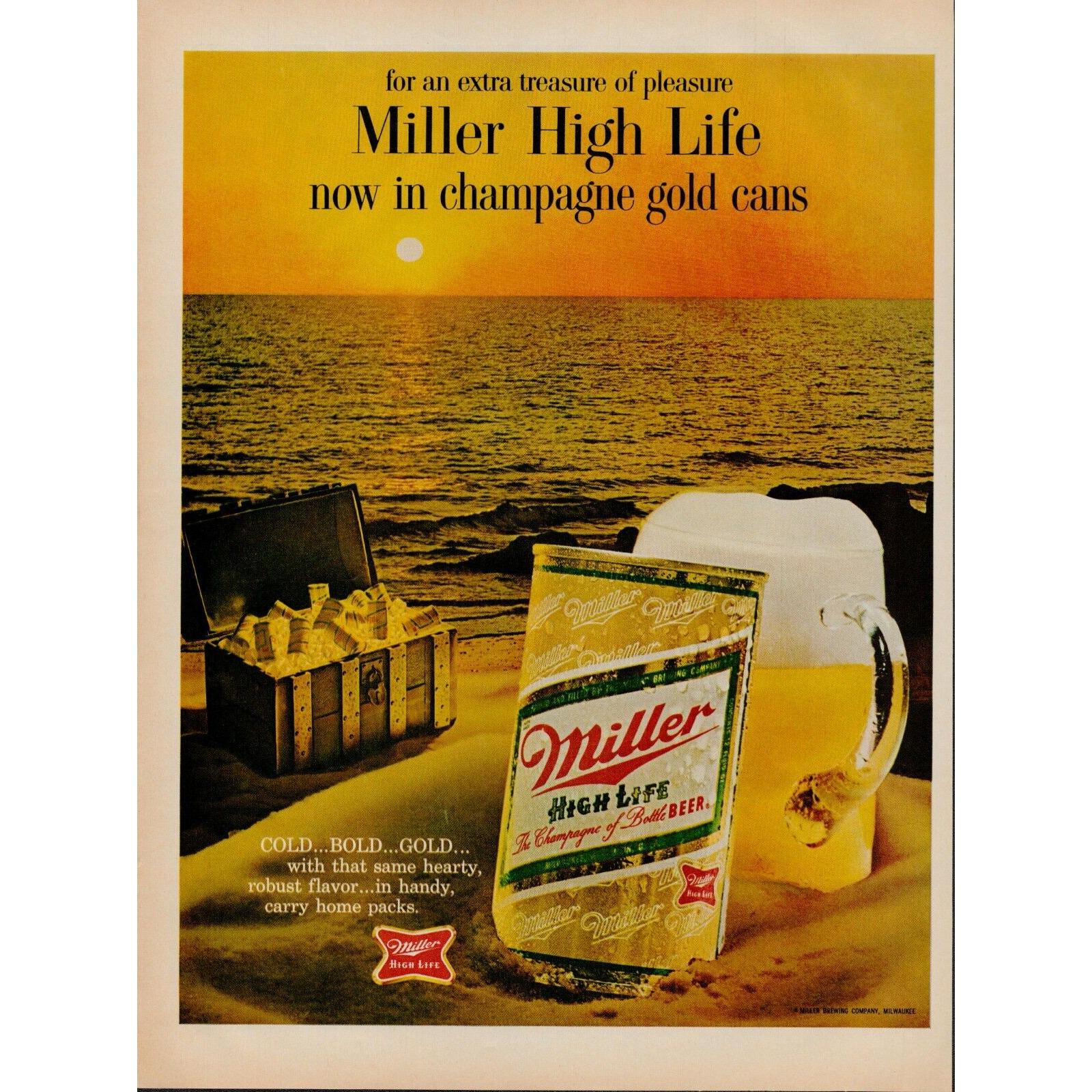 Vintage Miller High Life レトロ広告看板 Miller High Life - Service With A Smile - Rare - Metal Beer