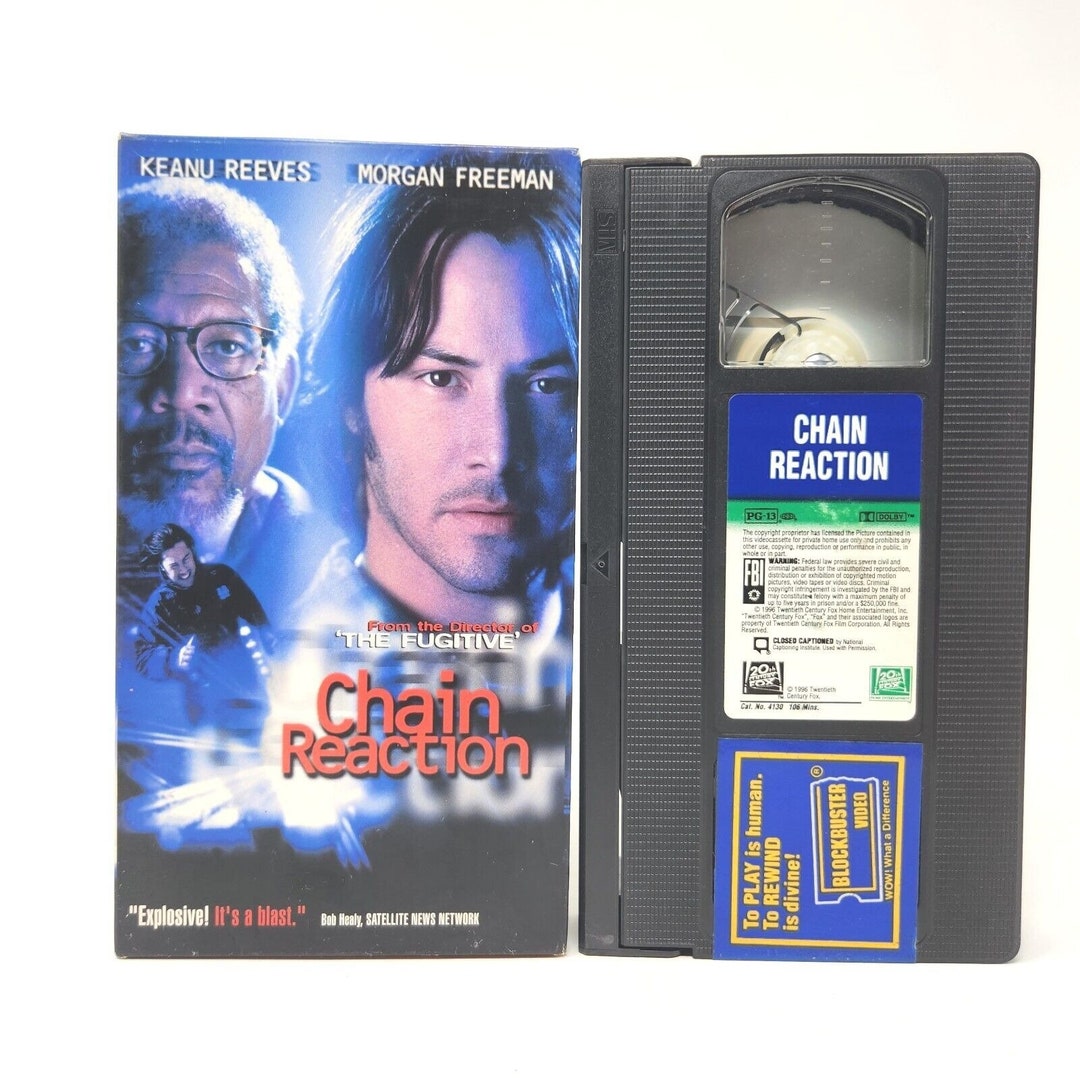 Chain Reaction VHS 1996 Keanu Reeves Freeman Etsy