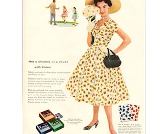 1954 KOTEX Vintage Print Ad (L5)