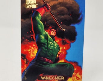 1994 Marvel Masterpieces #138 Wrecker Trading Card, HildebrandtBrothers (b23)