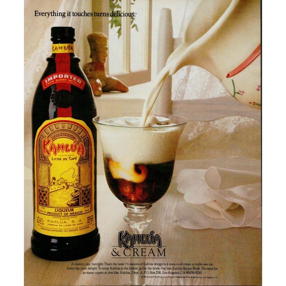1989 Kahlua Liqueur Vintage Print Ad (L11) - Etsy