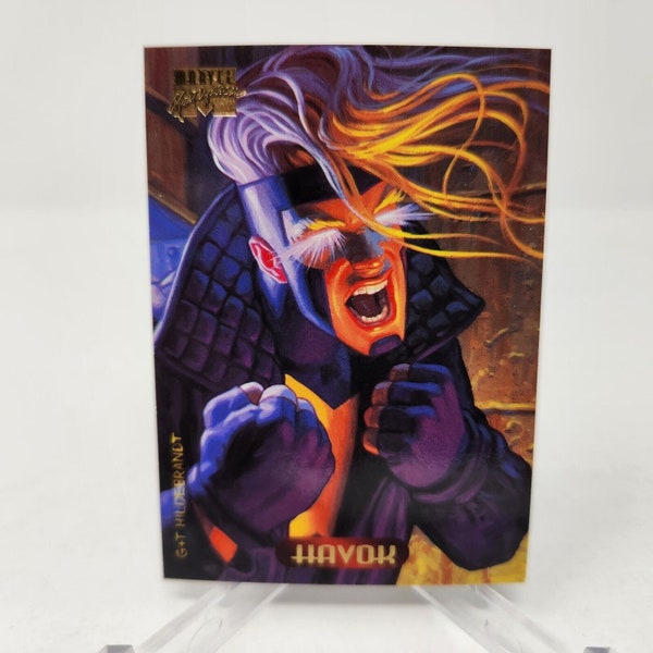 1994 Marvel Masterpieces #48 Havok Trading Card, Hildebrandt Brothers (b28)