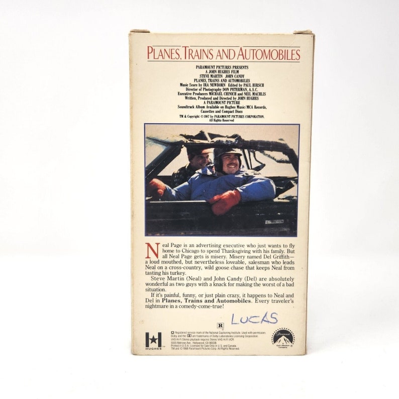 Planes, Trains and Automobiles VHS, 1988 Steve Martin, John Candy v15