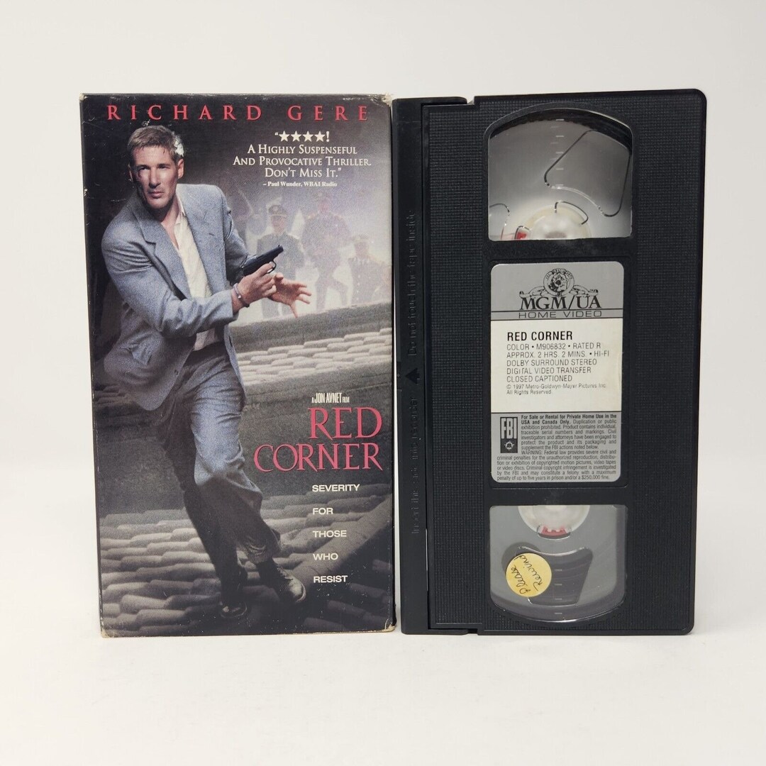 Red Corner VHS, 1997, MGM Richard Gere, Bai Ling v4 Etsy