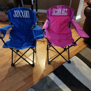 Personalized kids camping chairs
