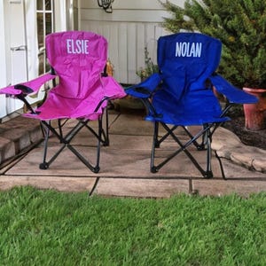 Personalized kids camping chairs