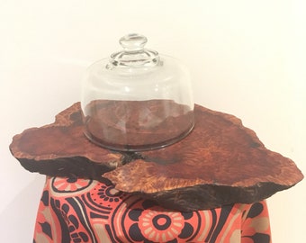 Handmade 1970s Burl cheese tray