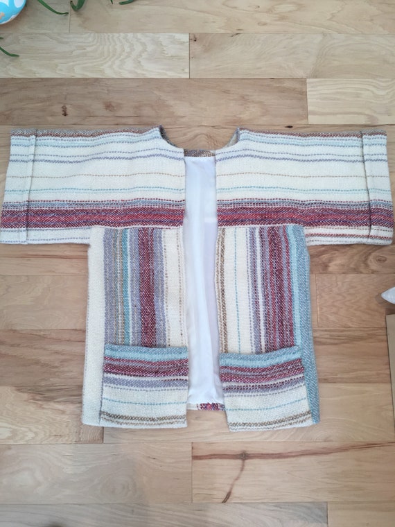1970s handmade wool poncho/ jacket