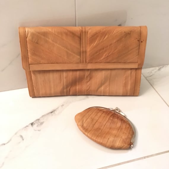 EEL skin clutch & coin purse