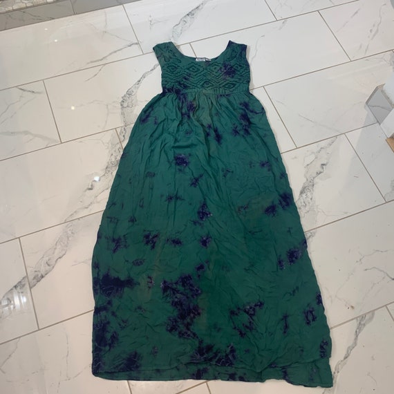 Vintage maxi dress // tie dye // small