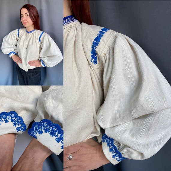 Romanian Antique Romanian Embroidered Blouse Antique Clothes