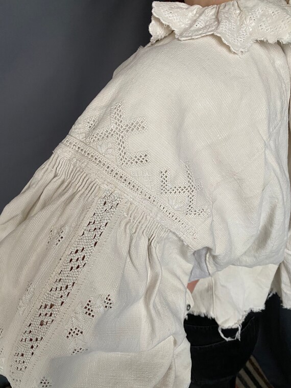 Romanian  blouse Edwardian style Vintage Embroide… - image 7