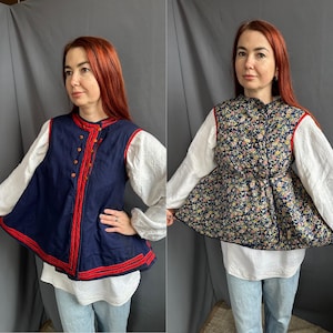 Antique Vintage vest kersetka  Korsetka Boho style Wear traditional Antique jVintage jacket Ukrainian vest Vintage charm Ukrainian clothes
