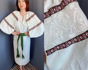 embroidered dress Vintage dress Ukrainian dress Summer dress Linen dress Vintage wholesalers Lace dress