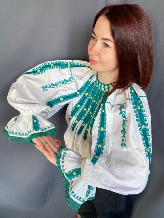 Romanian blouse Hungarian blouse Antique blouse P… - image 8