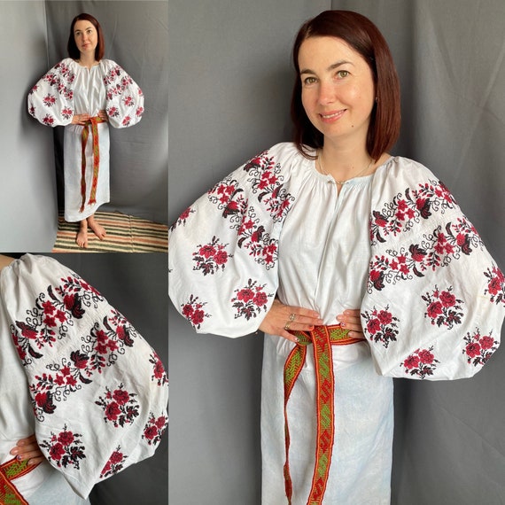 Embroidered dress Ukrainian dress Vintage dress  … - image 1