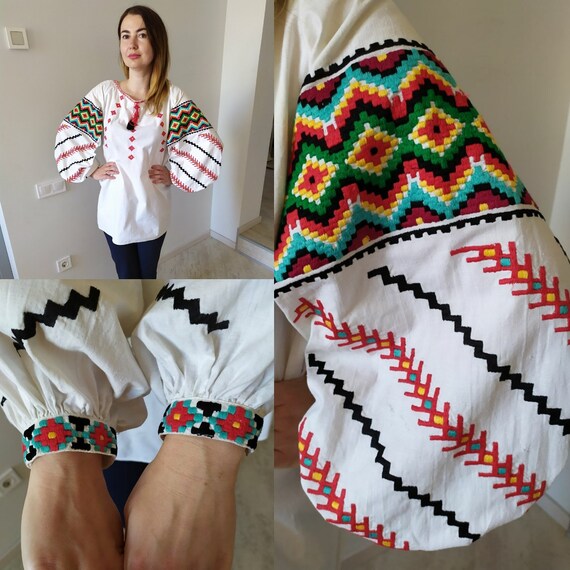 Bright embroidery Handmade embroidery! Cotton fab