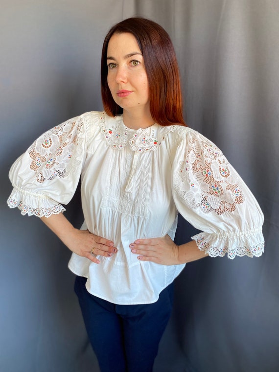 Romanian blouse  Hungarian blouse Vintage Romania… - image 4