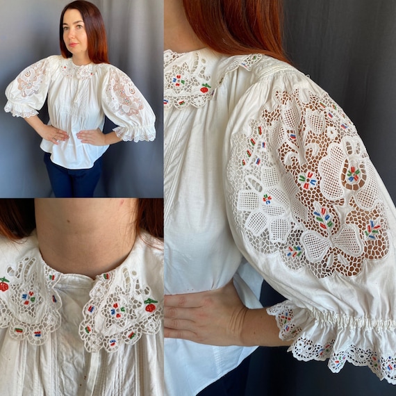Romanian blouse  Hungarian blouse Vintage Romania… - image 1