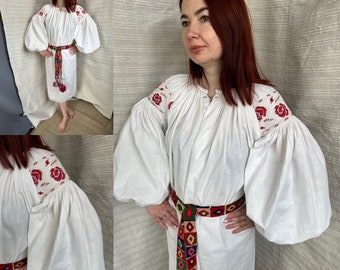 刺繍ドレス ヴィンテージ シャツ ウクライナ ヴィシヴァンカ リネン 