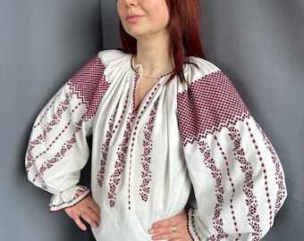 トップス antique Rumania blouse ルーマニアのブラウス 刺繍入りトップス ヴィンテージ衣装