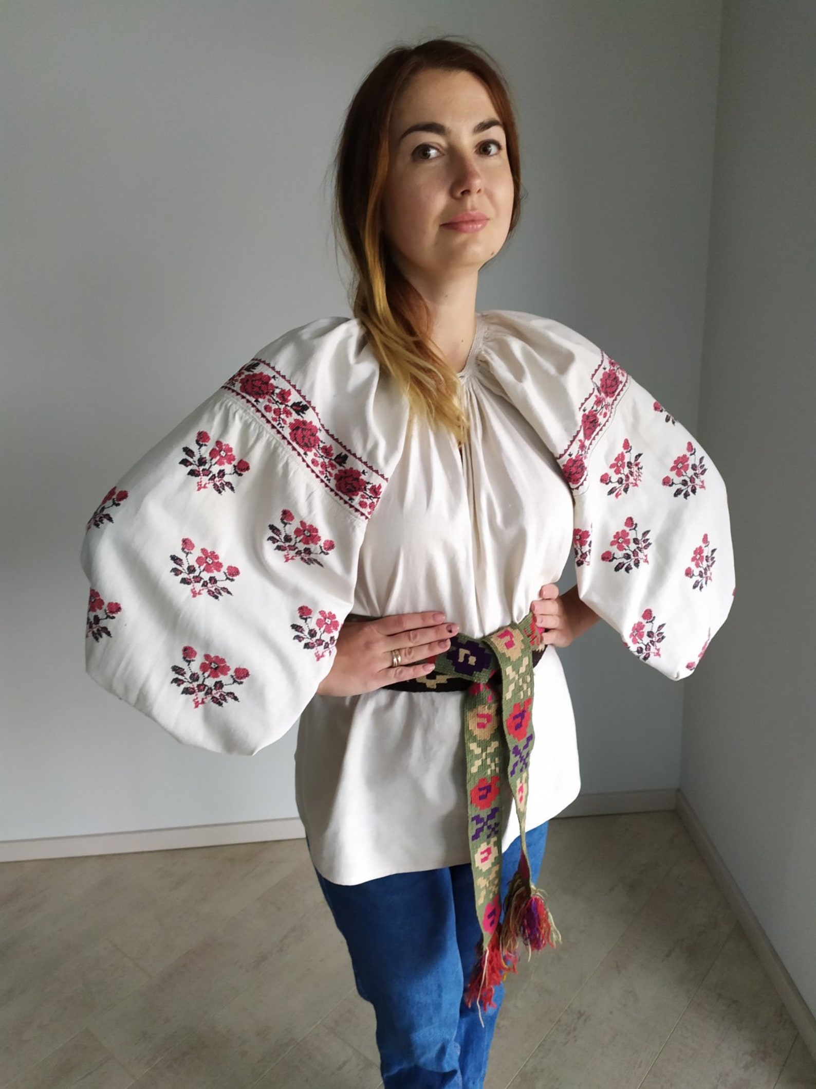 Rose's design handmade blouse traditional Ukrainian | Etsy