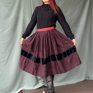Antique Ukrainian Vintage skirt folk Vyshyvanka Ethnic skirt Antique Ukrainian clothes outfit Vintage gift for her Ethnic skirt