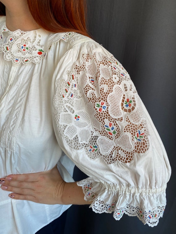 Romanian blouse  Hungarian blouse Vintage Romania… - image 9