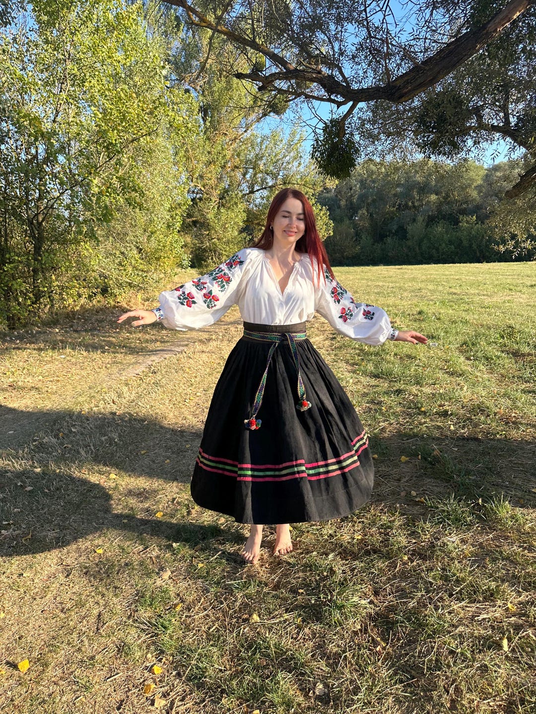 スカート Hungarian vintage embroidery skirt il_1080xN.6352981415_8824.jpg