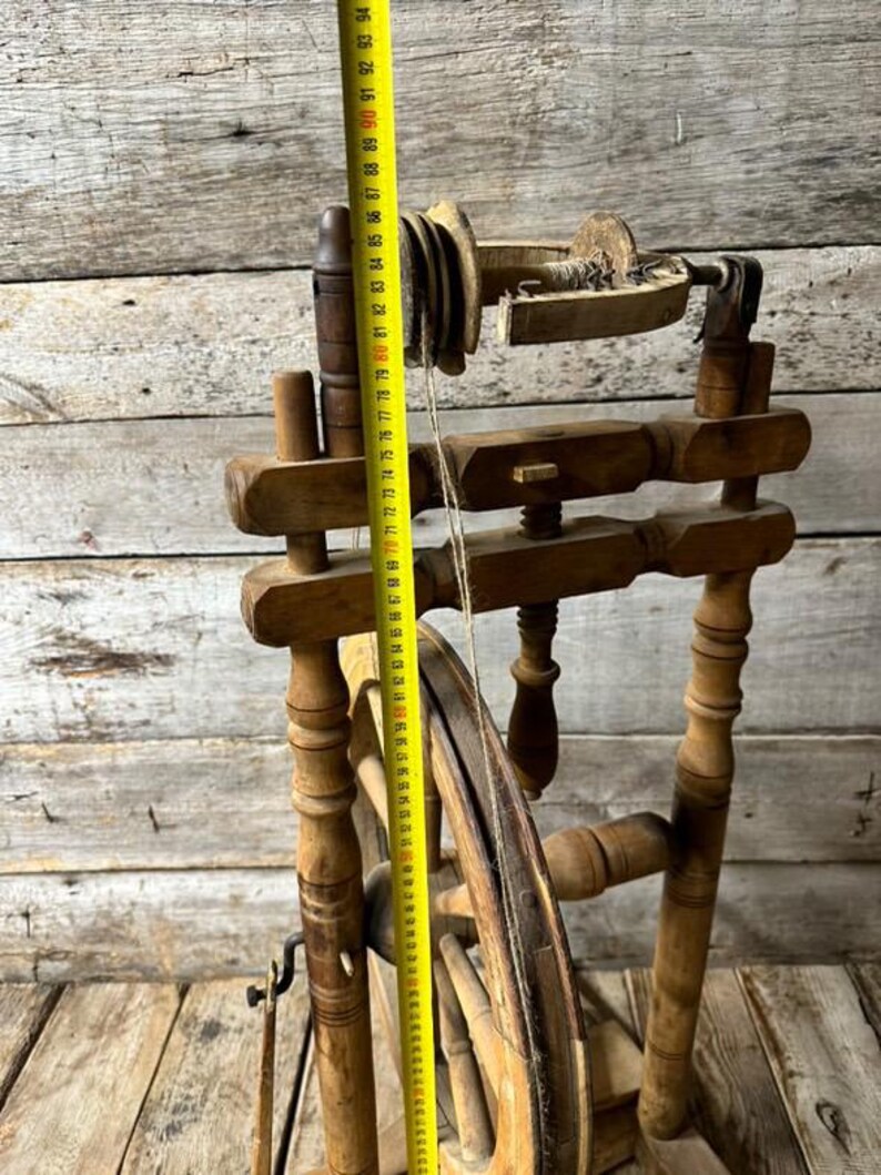 Working Spining Wheel Small Working Spinning Wheel Vintage Spinning Tool Manual Spinning ...