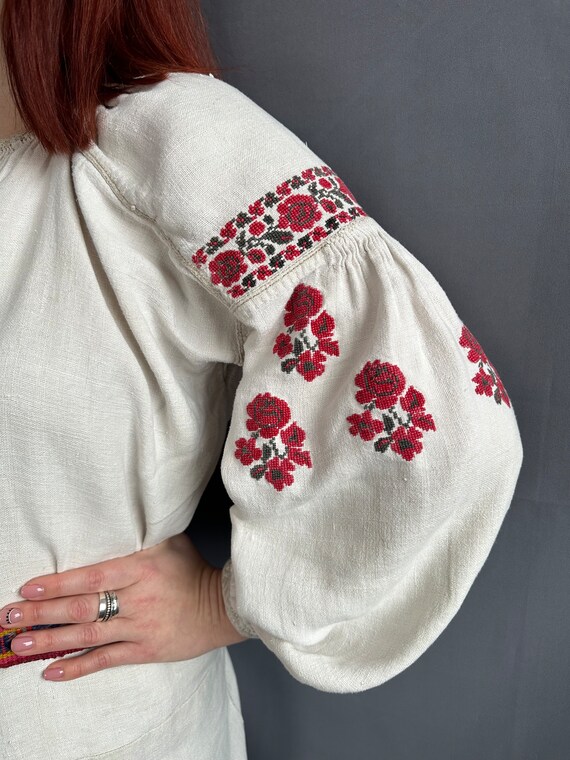 Embroidered blouse  Ukrainian blouse dress Antiqu… - image 3