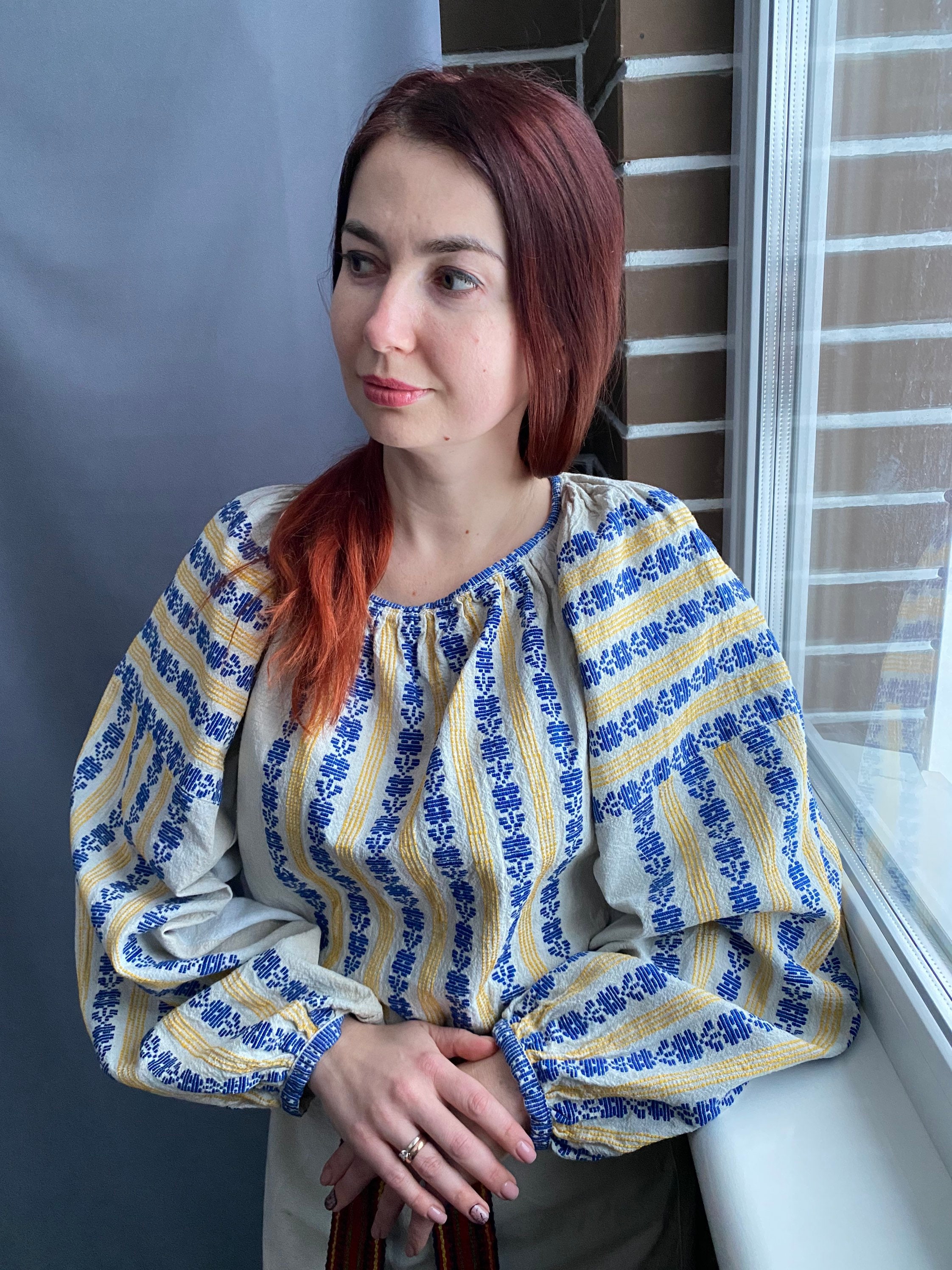 Vintage 1940s 1950s White Embroidered Folk Romanian Blouse