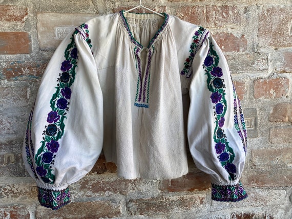 Romanian blouse Antique blouse Antique shirt Vint… - image 5