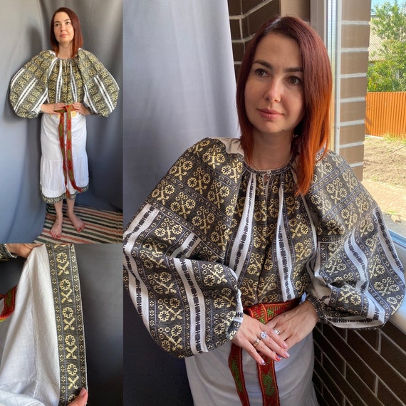 Romanian dress Vintage Romanian blouse Embroidere… - image 2