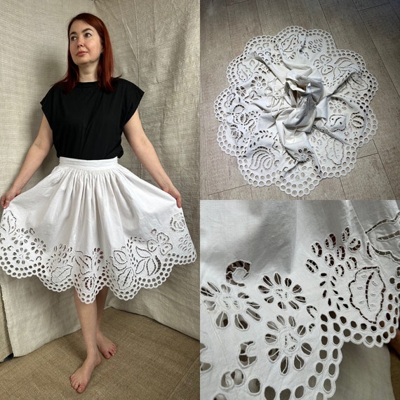 Romanian embroidered skirt Antique Skirt Vyshyvan… - image 1