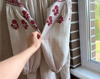 Vintage Ukrainian Vyshyvanka | Antique Embroidered Blouse | Handmade Folk Shirt Sorochka | Boho Wedding Outfit | Gift for Her