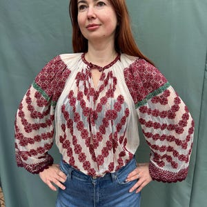 Vintage Romanian Ethnic Blouse - Etsy