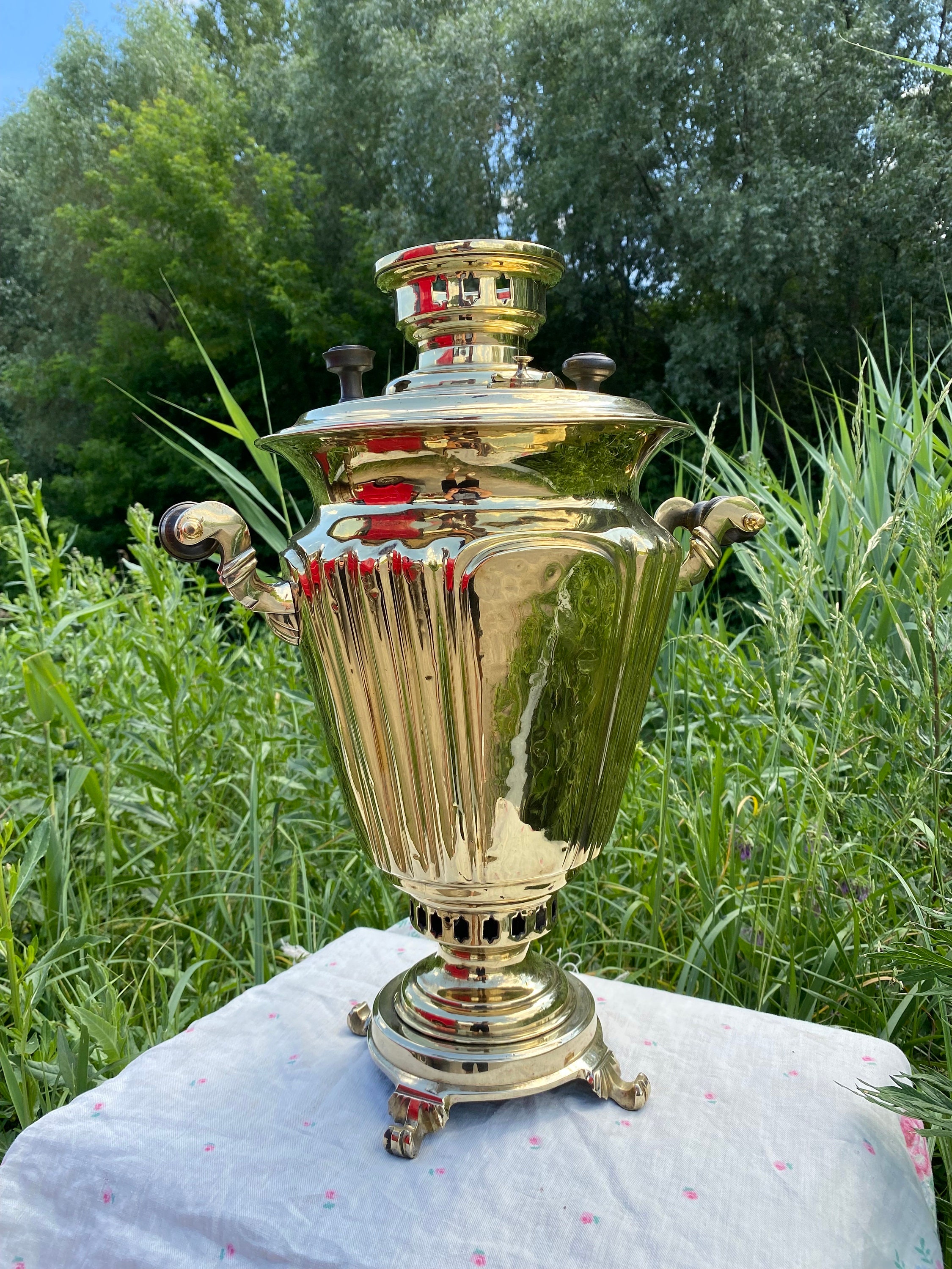 ロシアアンティーク　ヴィンテージ雑貨　サモワール　置物　コード無し 楽天市場】ロシアの郷愁を誘う！「観賞用・サモワール（レッドオレンジ