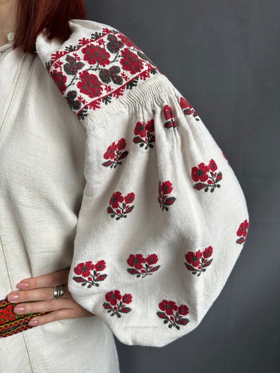 Embroidered dress Linen dress Vintage outfit ! Uk… - image 4