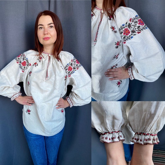 Embroidered blouse Vintage blouse Vintage outfit U